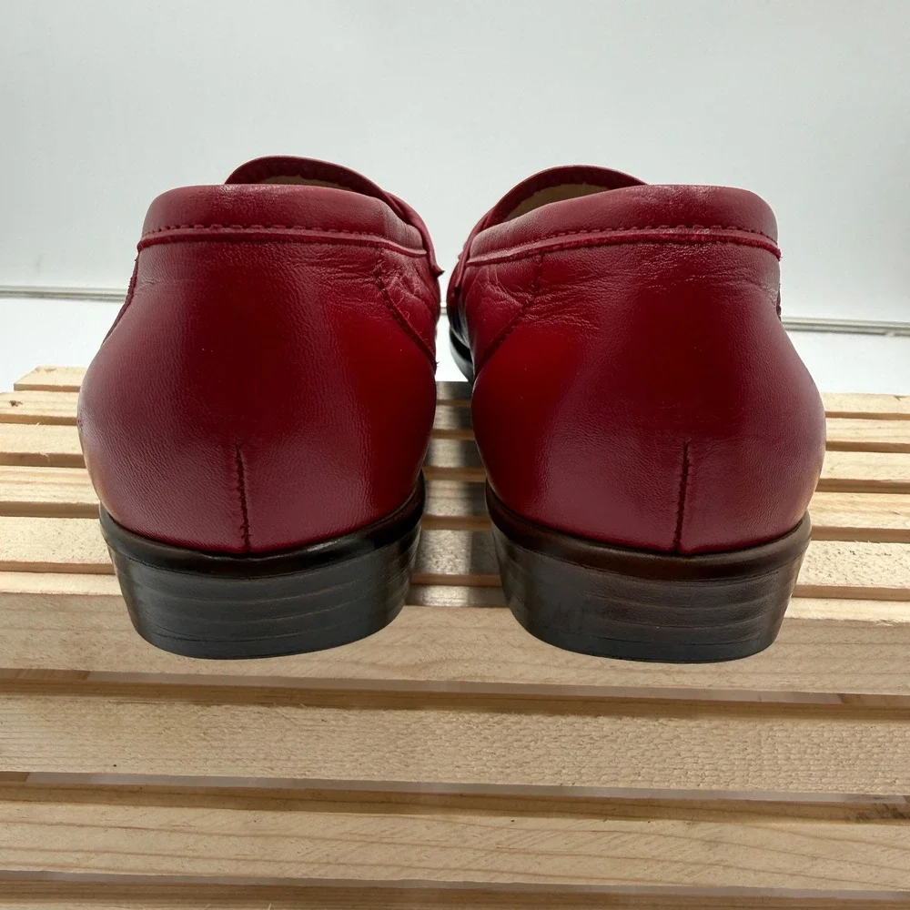 SAS Penny Loafers Tripad Comfort Vintage Red Leather Women's Size 6 W